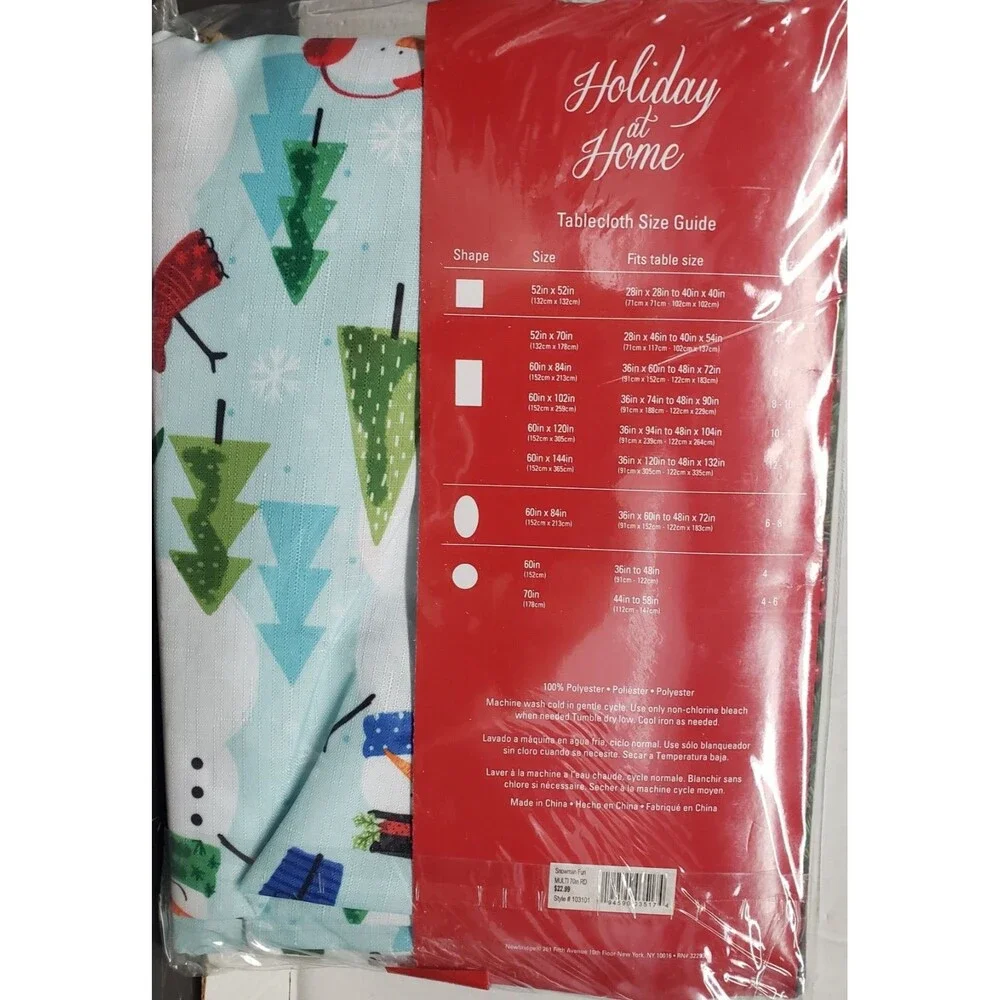 Printed Fabric Tablecloth, 70
